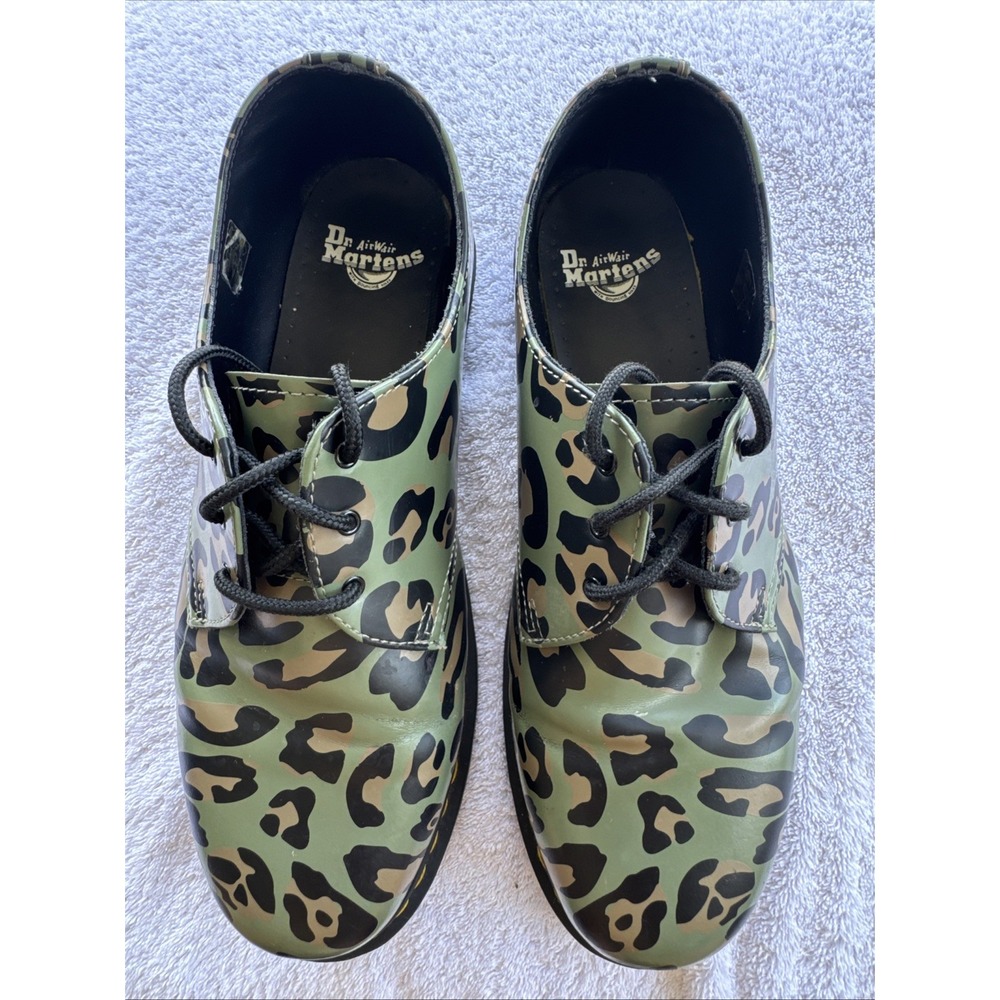 Dr Martens 1461 Oxford Leather Shoes Olive Camo Mens size 11 - Picture 1 of 9